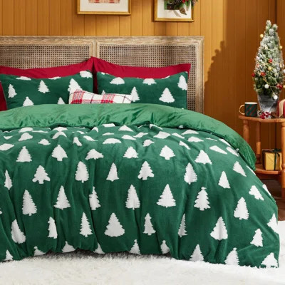 Holiday Vibe for Your Home Bedsure Fluffy Christmas Comforter Set Twin - Christmas Bedding with Running Reindeer, Warm Bed Sets for Winter, 2 Pieces, | Wayfair North America