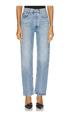 AGOLDE 90s Pinch Waist High Rise Straight in Harmonic from Revolve.com | Revolve Clothing (Global)