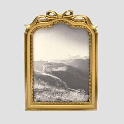 Harbortown 5"x7" Decorative Arched Bow Table Picture Frame Gold | Target