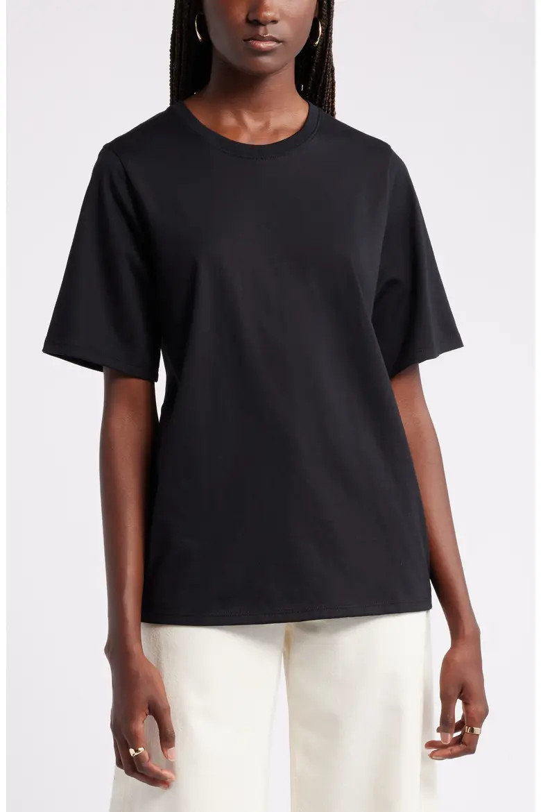 Relaxed Fit Pima Cotton Crewneck T-Shirt (Women) | Nordstrom | Nordstrom