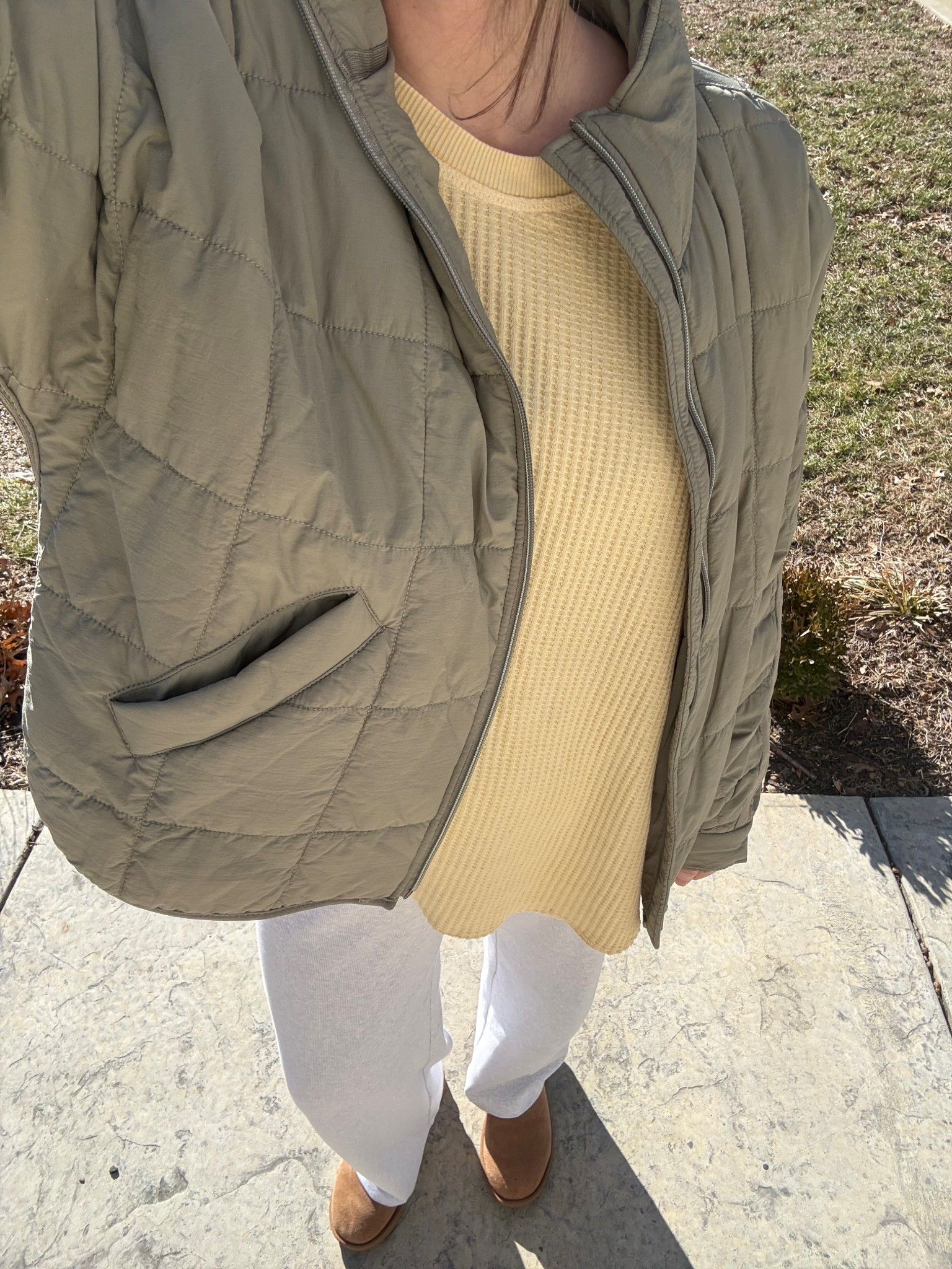 wearing a small in jacket and yellow thermal! sized up in pants, wearing a medium, so soft and comfortable! 

Postpartum 

#LTKootd