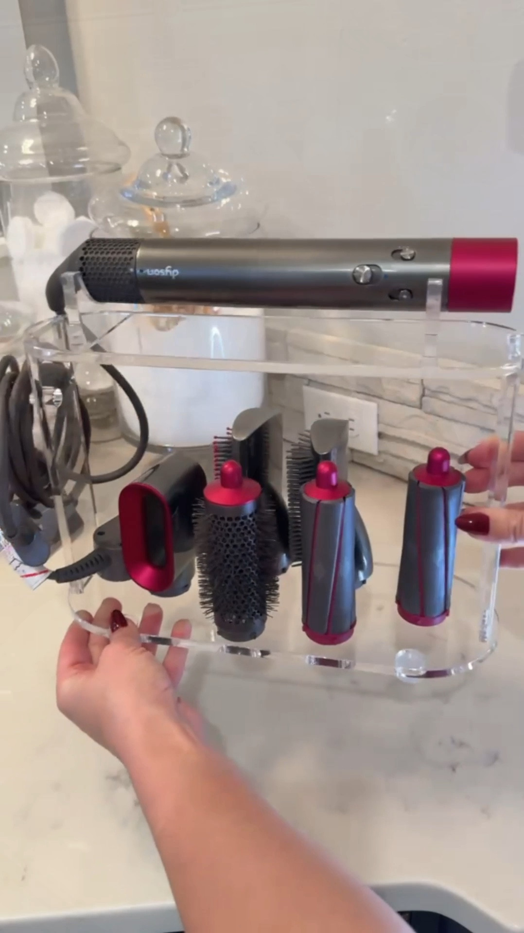 Keeping all of my Dyson Airwrap parts organized with this acrylic organizer from Amazon 

#LTKStyleTip #LTKFindsUnder50 #LTKBeauty
