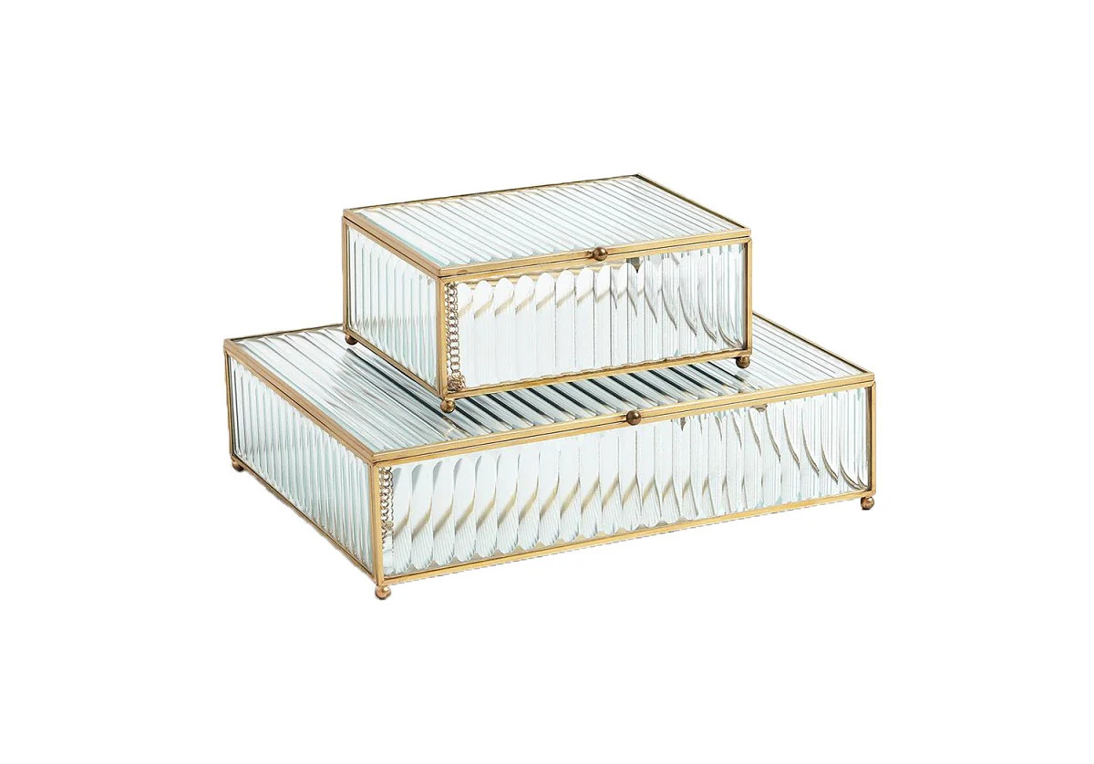 REEDED GLASS BOX | Alice Lane Home Collection