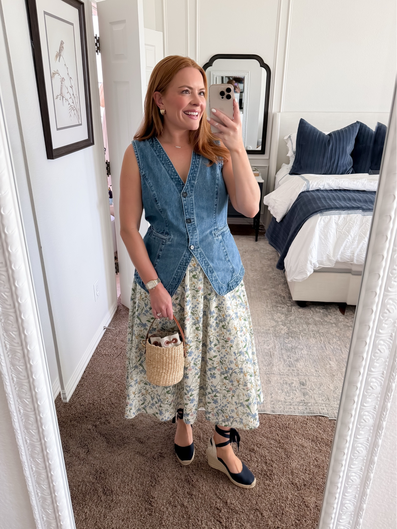 If you want to elevate the skirt instantly—this is it 👏🏼

Outfit formula: structured denim vest + midi skirt + espadrilles

Fit notes:
• Skirt: true to size, lightweight + breathable
• Vest: fitted/structured, size up if you want a less tailored look
• Shoes: true to size, great for dressing up without sacrificing comfort

Perfect for: meetings, lunch dates, “I need to look cute but not try hard” days

Everything linked in this LTK post ✨

#LTKgrwm #LTKMothersDay #LTKootd