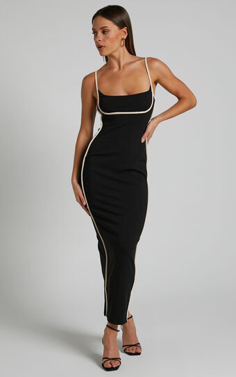 Abegaille Midi Dress - Bodycon Dress in Black | Showpo (US, UK & Europe)