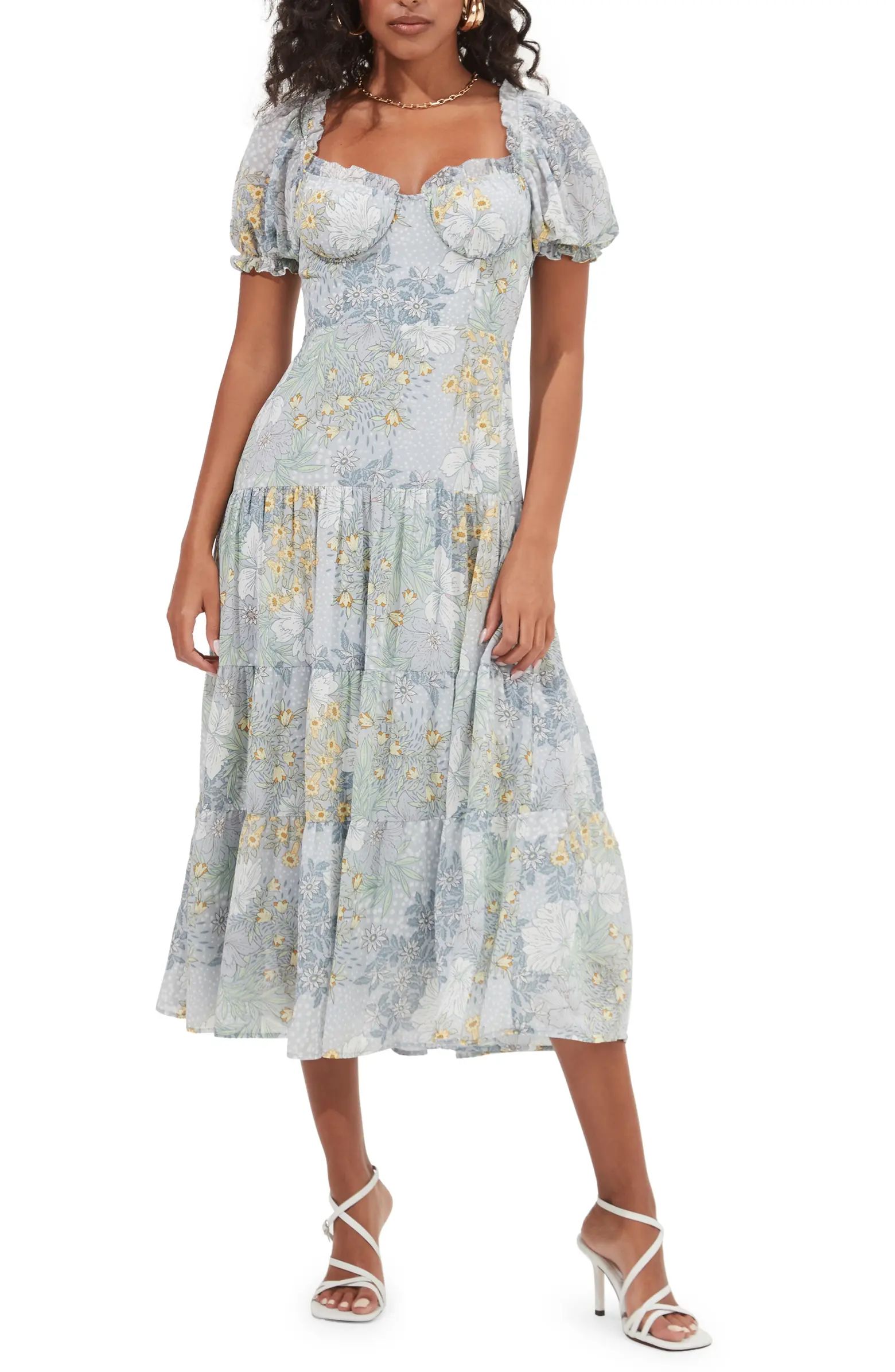 ASTR the Label Floral Print Midi Dress | Nordstrom | Nordstrom