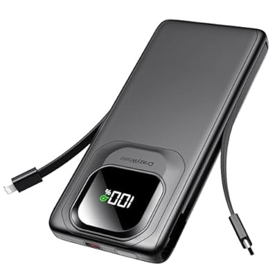 Crazywhale Portable Charger with Built-in Cables,22.5W Super Fast Charging Power… | Amazon (US)