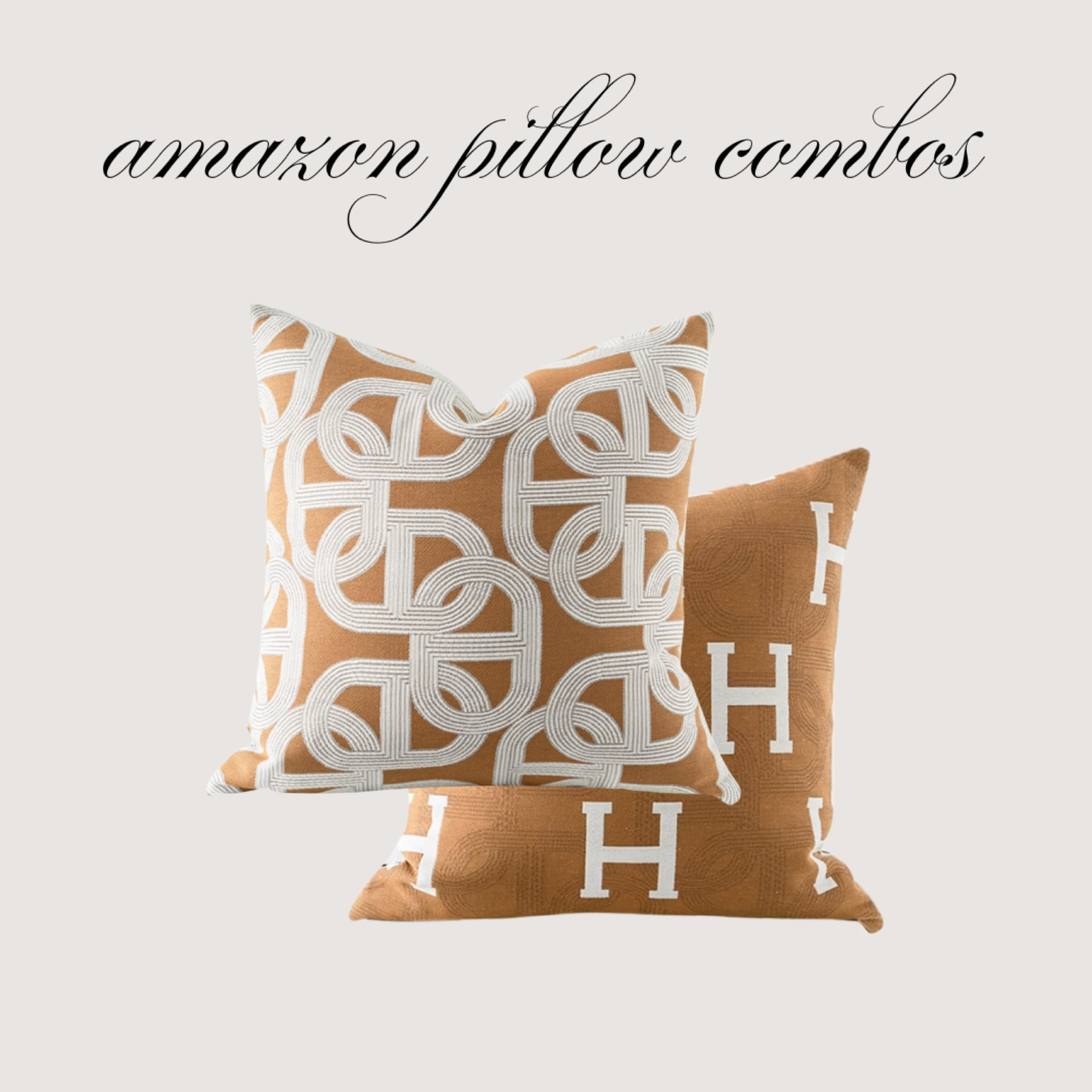 Budget friendly luxury Amazon throw pillows | designer lookalike throw pillow covers from Amazon, h pillow cover

#LTKSaleAlert #LTKHome