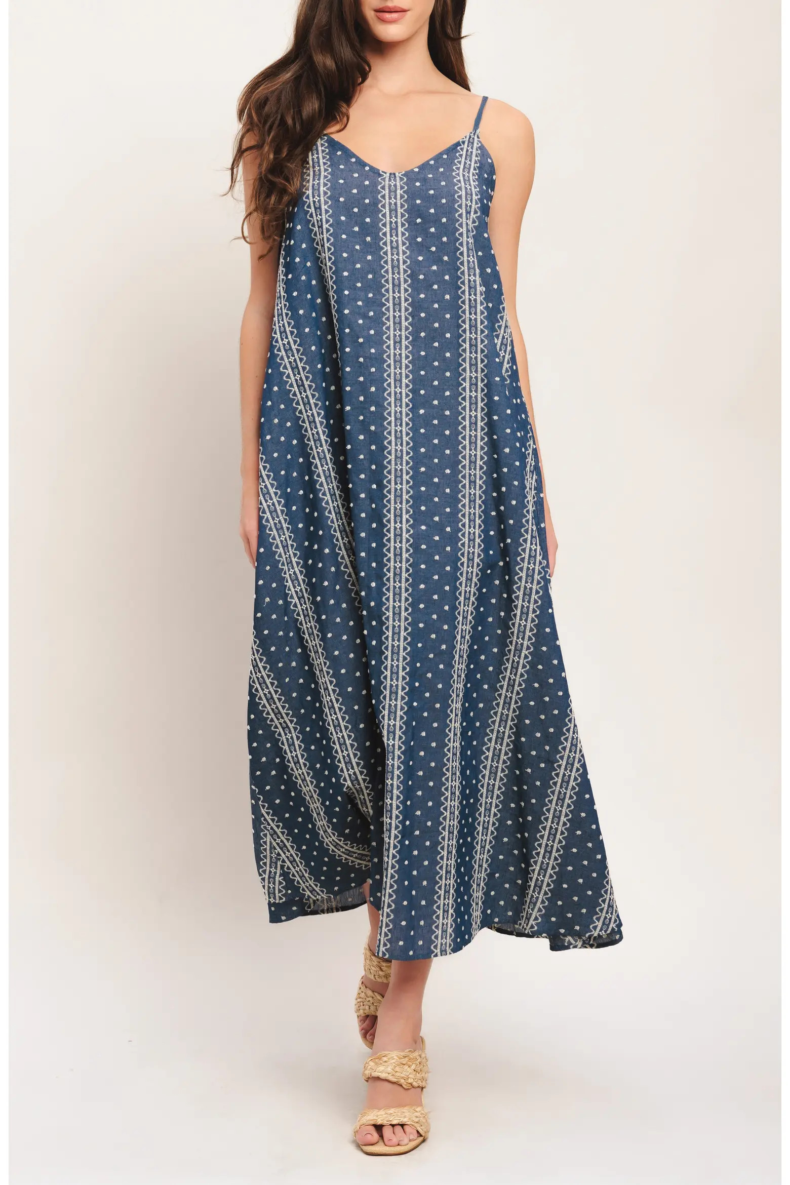 Embroidered Sleeveless Maxi Dress (Women) | Nordstromrack | Nordstrom Rack