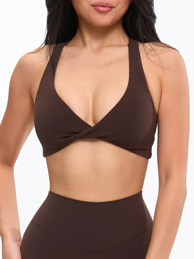 Double Twist Sports Bra - Chai Latte | Buffbunny