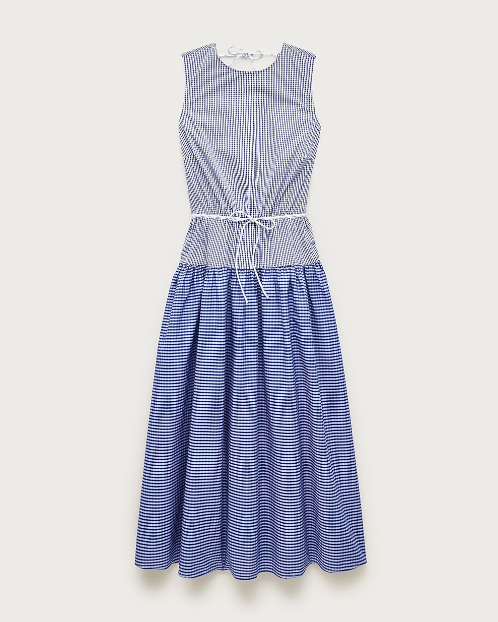 Open-back mixy dress in gingham cotton poplin | J. Crew US
