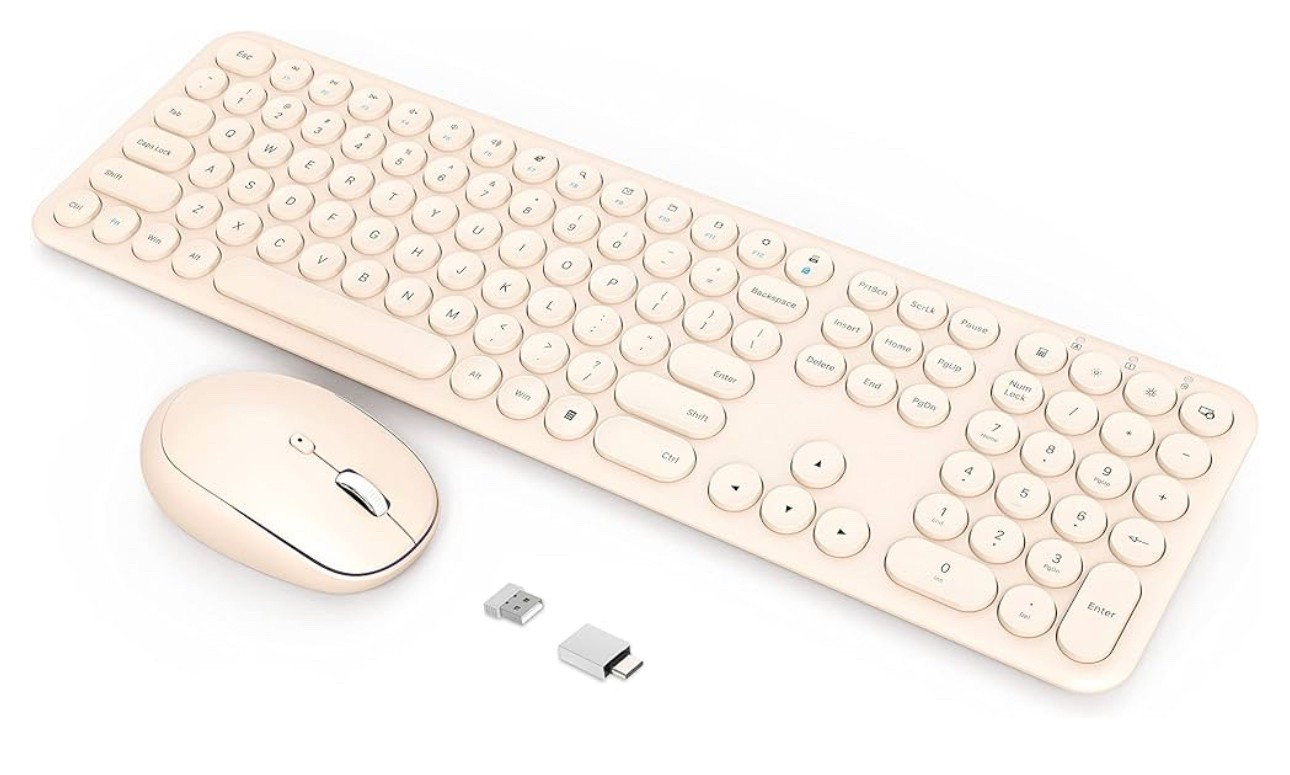 20% off 🎉

Wireless Keyboard Mouse Combo, 2.4Ghz Aesthetic Quiet Keyboard and Mouse Wireless, 110 Keys Full Size Ultra-Thin Cute Keyboard for Laptop, Computer, PC, Notebook, Windows, Mac OS (Khaki)

#LTKHome #LTKSaleAlert