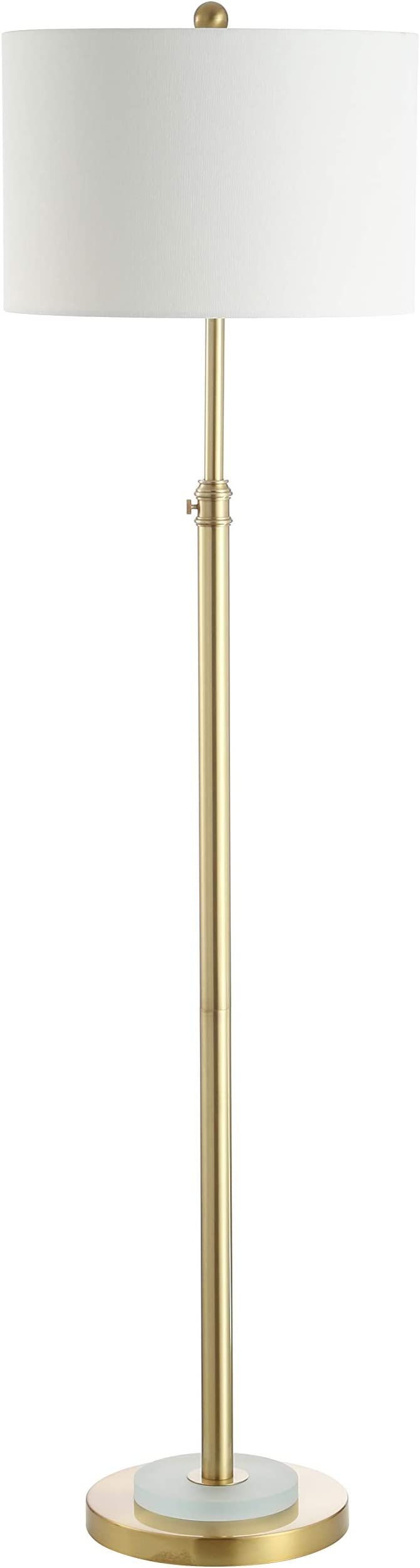 Safavieh FLL4051A Lighting Pierson Adjustable Brass Gold and Frost White (LED Bulb Included) Floo... | Amazon (US)