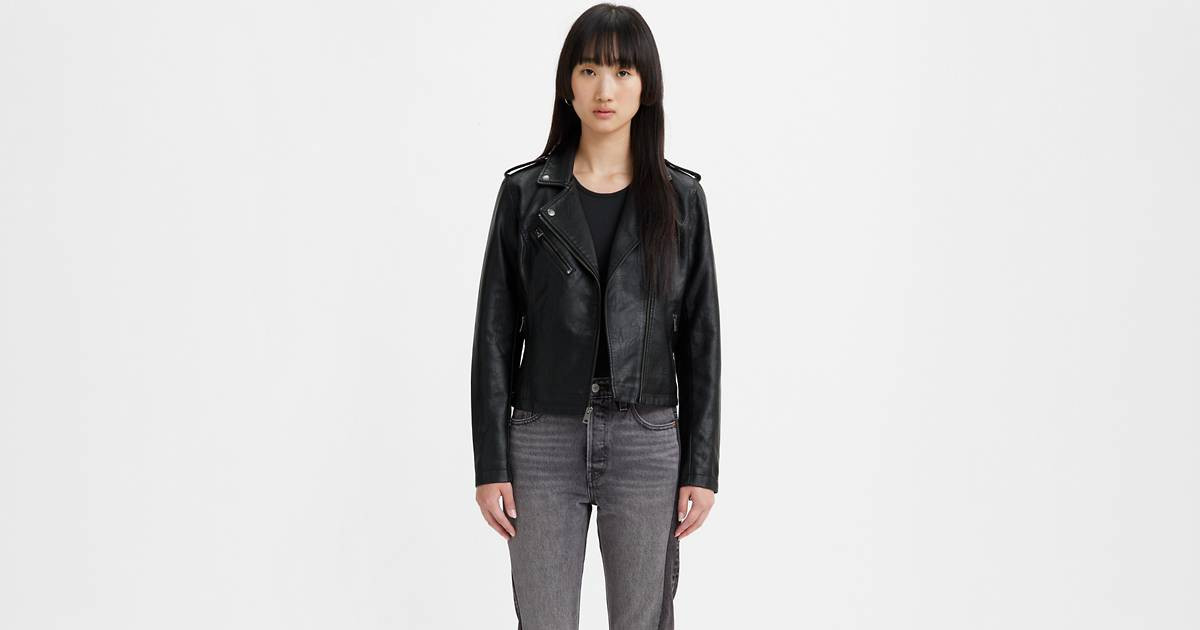 Faux Leather Moto Jacket - Black | Levi's® US | Levi's US