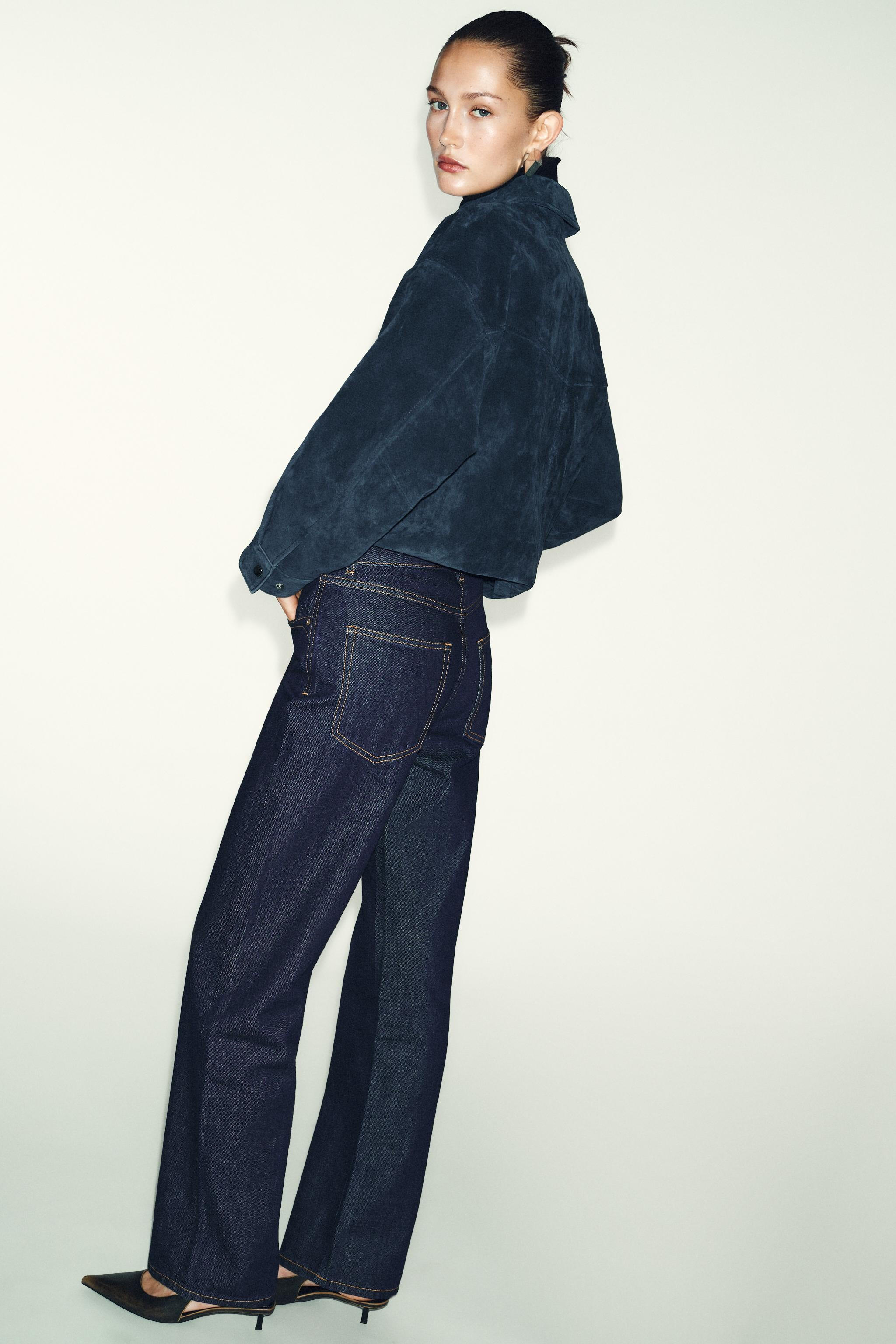 Z.03 HIGH-WAIST STRAIGHT LONG LENGTH JEANS | Zara US