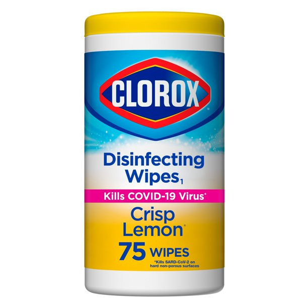 Clorox Disinfecting Wipes, Bleach Free Cleaning Wipes, Crisp Lemon, 75 Count | Walmart (US)