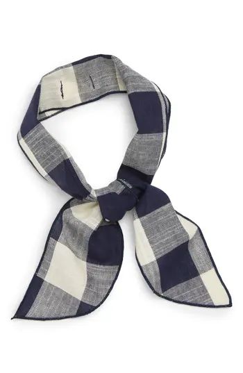 Women's Donni Charm Gigi Gingham Scarf, Size One Size - Blue | Nordstrom