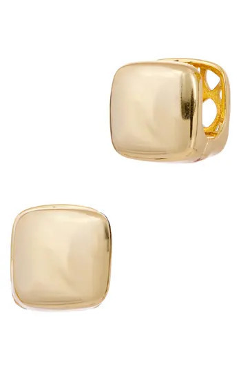 SAVVY CIE JEWELS Chubby Square Huggie Hoop Earrings in Yellow Gold at Nordstrom Rack | Nordstrom Rack