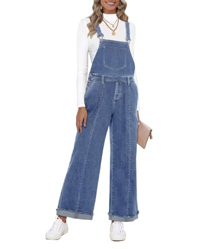 Vetinee Overalls Women Loose Fit Womens Overalls Denim Jumpsuits For Women Blue Overalls Loose Overalls For Women Lapis Air Size XX-Large Size 20 Size 22 | Amazon (US)