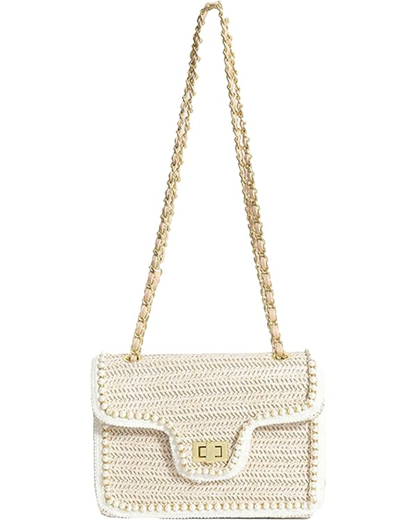 Straw Crossbody Bags for Women, Summer Fashion Straw Purses and Handbags Shoulder Raffia Clutch B... | Amazon (US)