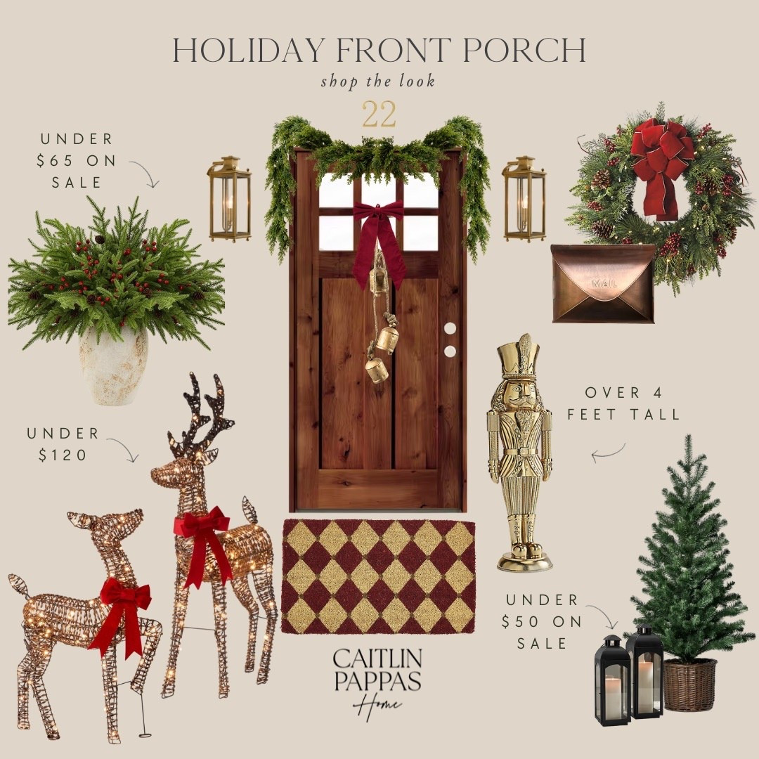Holiday front porch inspiration! ✨ Christmas home decor, outdoor Christmas decor, front porch inspiration 

#LTKHome #LTKHoliday