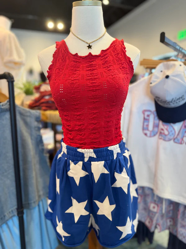 All American Girl French Terry Shorts - Royal | Tennessee Jane