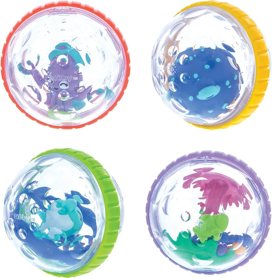 Nuby Bubbly Buds Interactive Bath Set - (4-Pack) Baby Bath Toys - 6+ Months | Amazon (US)