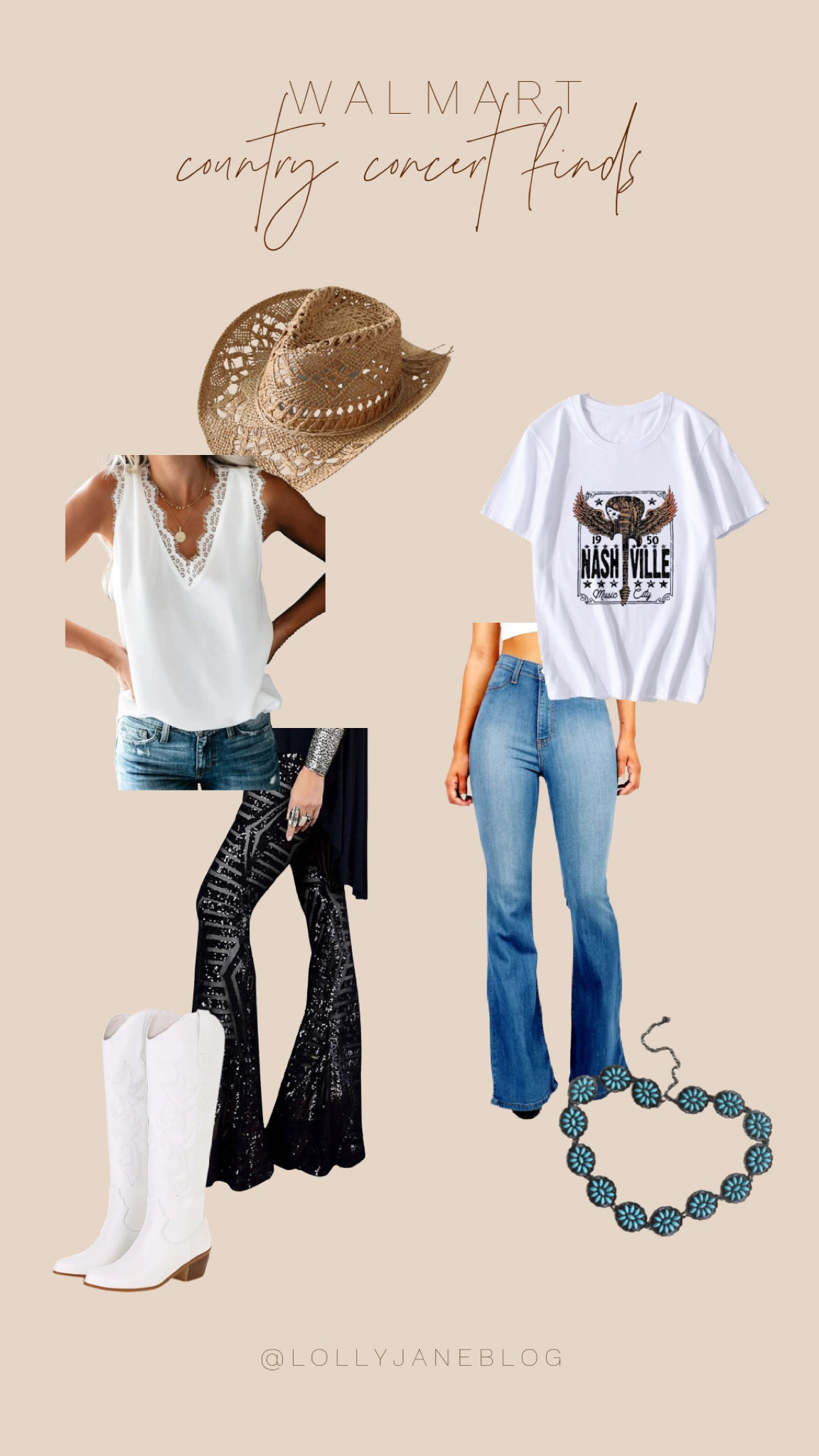 Walmart Country Concert Finds 🫶🏻🤠🤍
•
•
•
Country concert finds | morgan wallen | luke combs | luke bryan | country concert outfit | concert outfit | western fashion | western outfit | country concert favorites | outfit ideas | bellbottoms | t shirt outfit ideas | diy concert outfit | lolly jane finds | lolly jane favorites 🤍

#LTKSeasonal #LTKFind #LTKstyletip
