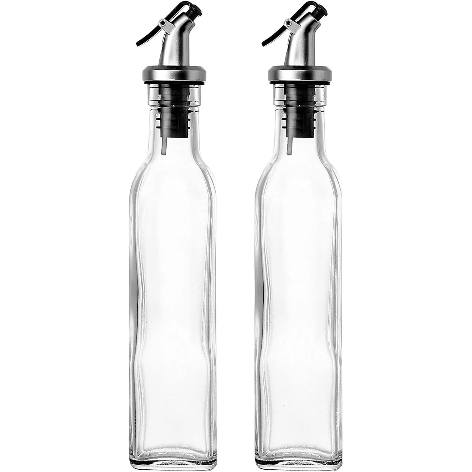 Set of 2 Oil and Vinegar Cruet Glass Bottles with Dispensers 250ml by Juvale - Walmart.com | Walmart (US)