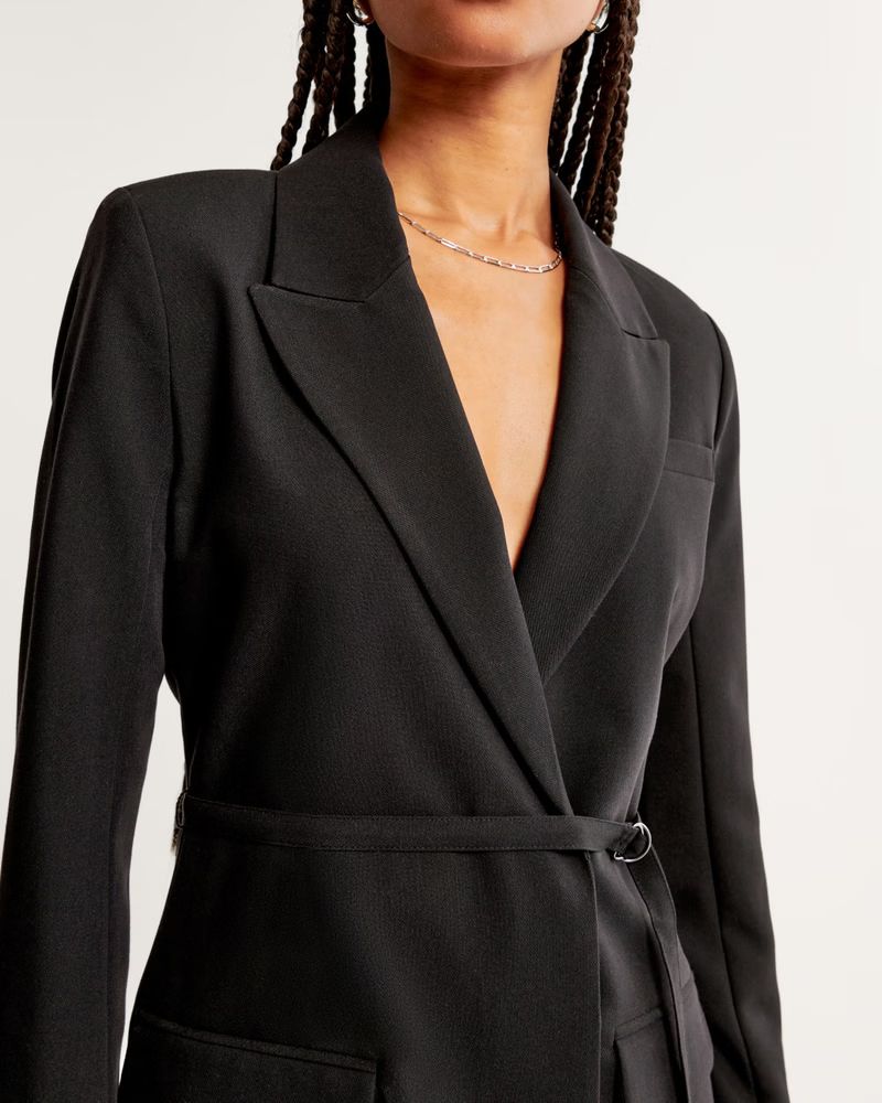 Side-Tie Blazer Mini Dress | Abercrombie & Fitch (US)