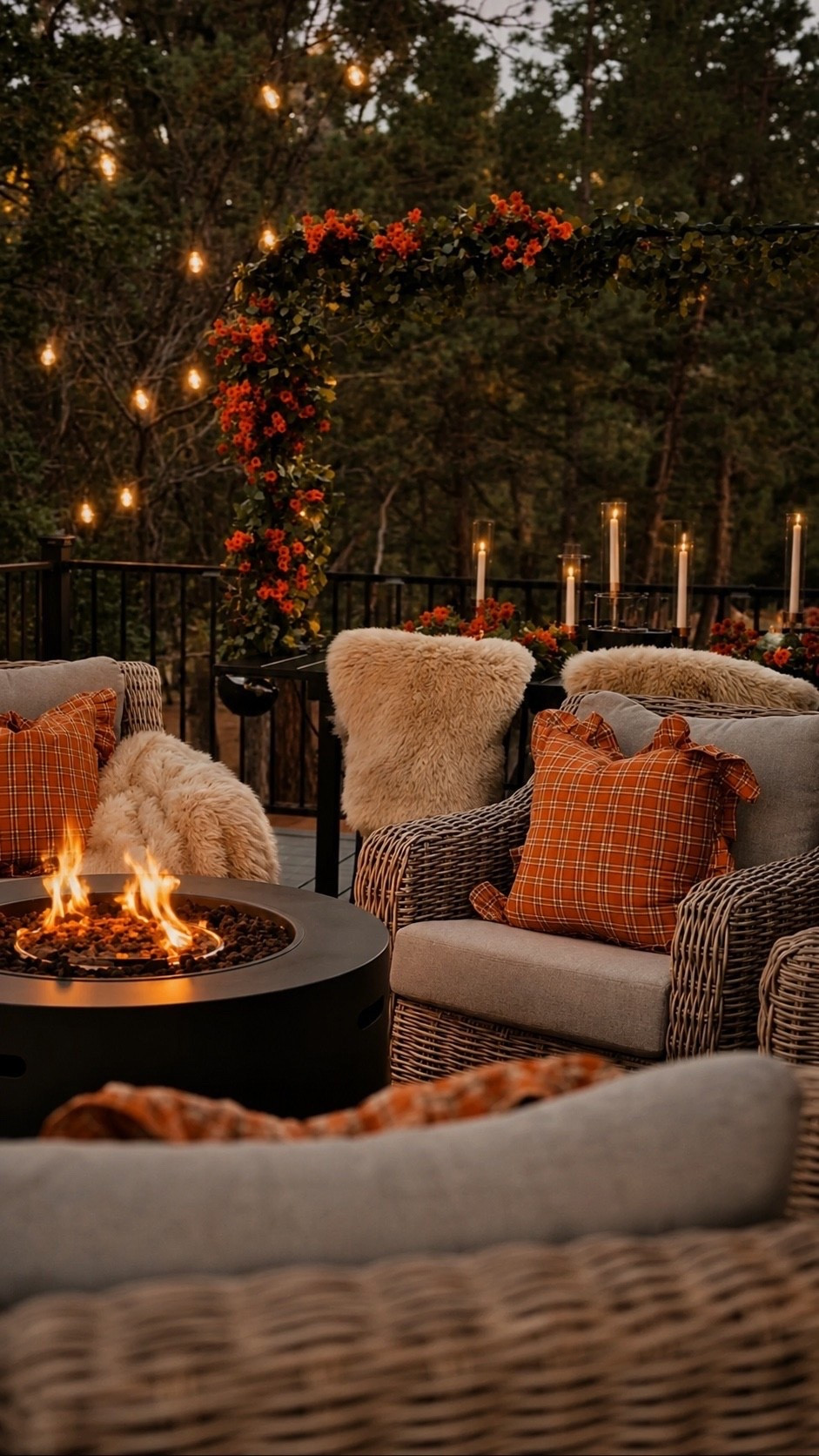 To say I was excited to post this is an understatement. This whole setup feels like fall coziness wrapped into one moment. The faux florals, flameless candles, and those gorgeous throw pillows make the space so warm and inviting, especially with the fall months coming up. Summerween vibes are officially here. 

Summerthompsonstyles

---

faux florals  
flameless candles  
cozy decor  
fall home  
throw pillows  
aesthetic styling  
seasonal decor  
home inspiration