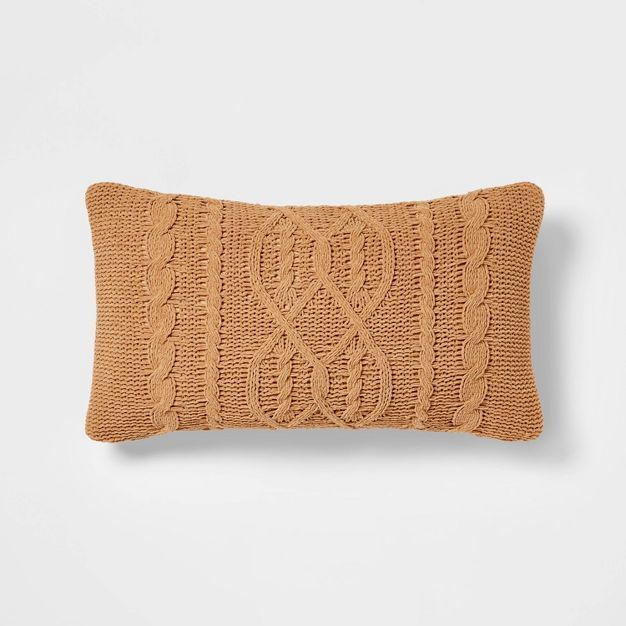 Oversized Cable Knit Chenille Throw Pillow - Threshold&#153; | Target