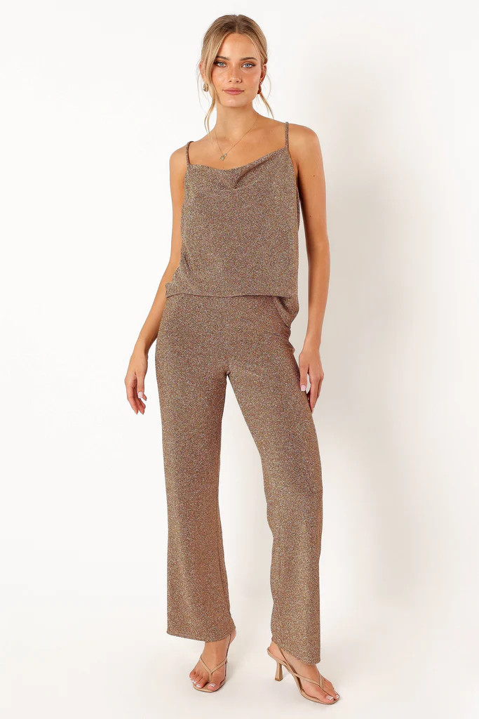 Luann Wide Leg Pants - Rose Gold | Petal & Pup (US)