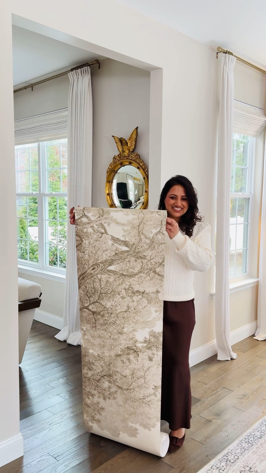 Finished my powder bath with the final missing piece-this stunning ‘Vintage Oaks’ wallpaper from @rebelwalls and now it officially feels like an old-money, speakeasy-style Ralph Lauren escape. 

Warm, timeless, and just a little bit dramatic! Exactly what I dreamed of. 😭 Obsessed is an understatement! 🥂#rebelwalls

PS: My contractor mentioned that this had to be one of the easiest wallpaper mural installs in his 30 year career!! Enough said! 

Are you inspired?!

Powder Bath Remodel
Wallpaper 
Bathroom Update 
Bathroom vanity 
Bathroom lighting 
Bathroom sink
Smart toilet 

#LTKSeasonal #LTKvlog #LTKHome