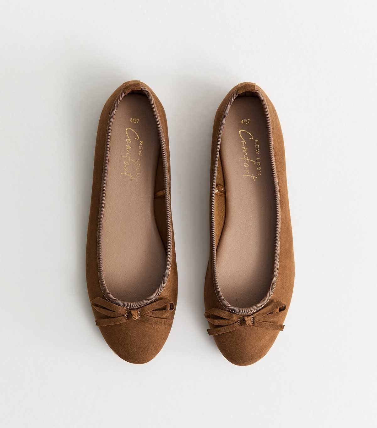 Tan Faux Suede Ballet Pumps | New Look | New Look (UK)