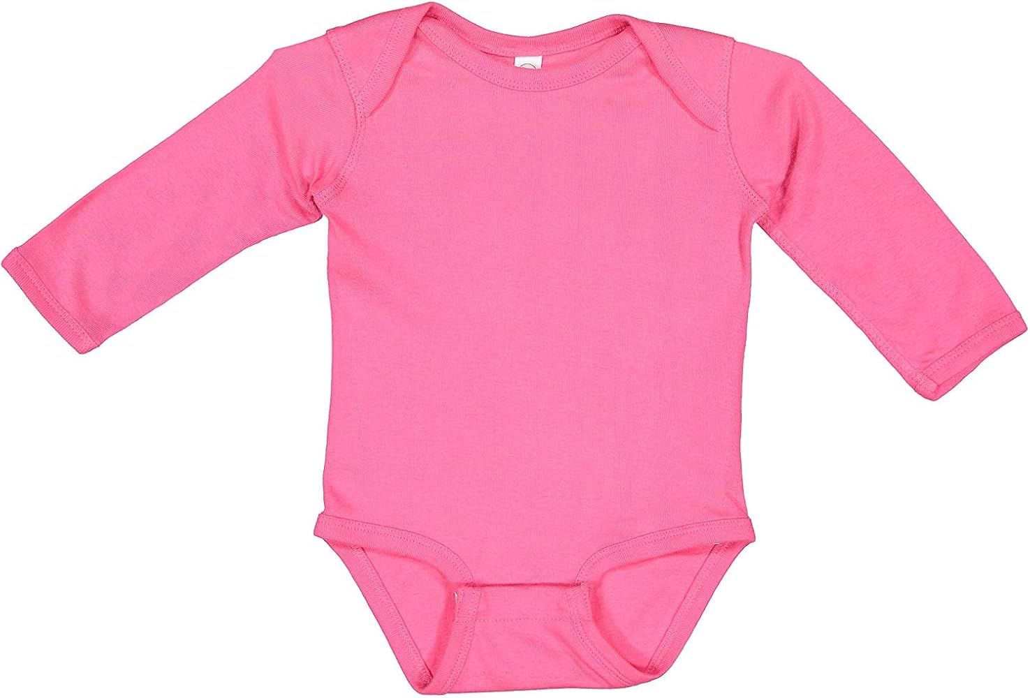 RABBIT SKINS Infant 100% Combed Ringspun Cotton 1x1 Baby Rib Lap Shoulder Bow Tie Bodysuit (4407) | Amazon (US)