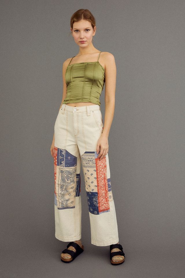 BDG Benni Bandana Patchwork Wide Leg Jean | Urban Outfitters (US and RoW)