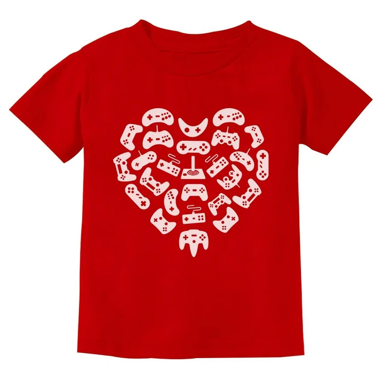 Tstars Boys Unisex Valentine's Day Shirts for Kids Love Funny Humor Shirt for Video Gamer Gift Id... | Walmart (US)
