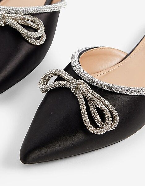 Rhinestone Embellished Bow Flats | Express