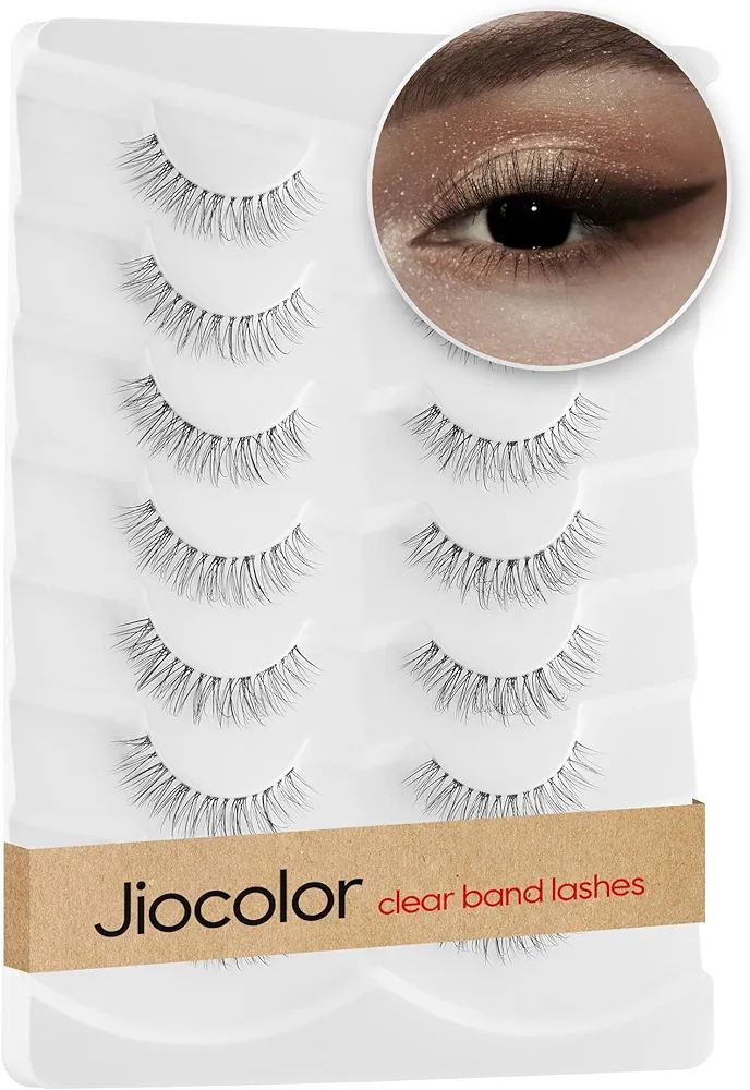 Fairy Strip Lashes That Look Like Extensions Clear Band False Eyelashes Natural Look 3D Volume La... | Amazon (US)