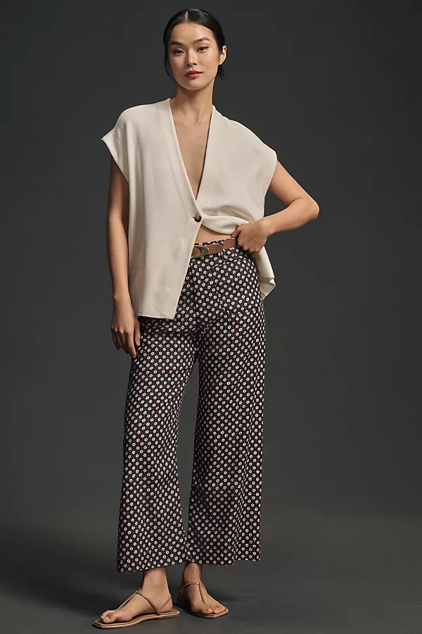 The Colette Cropped Wide-Leg Pants by Maeve: Linen Edition | Anthropologie (US)