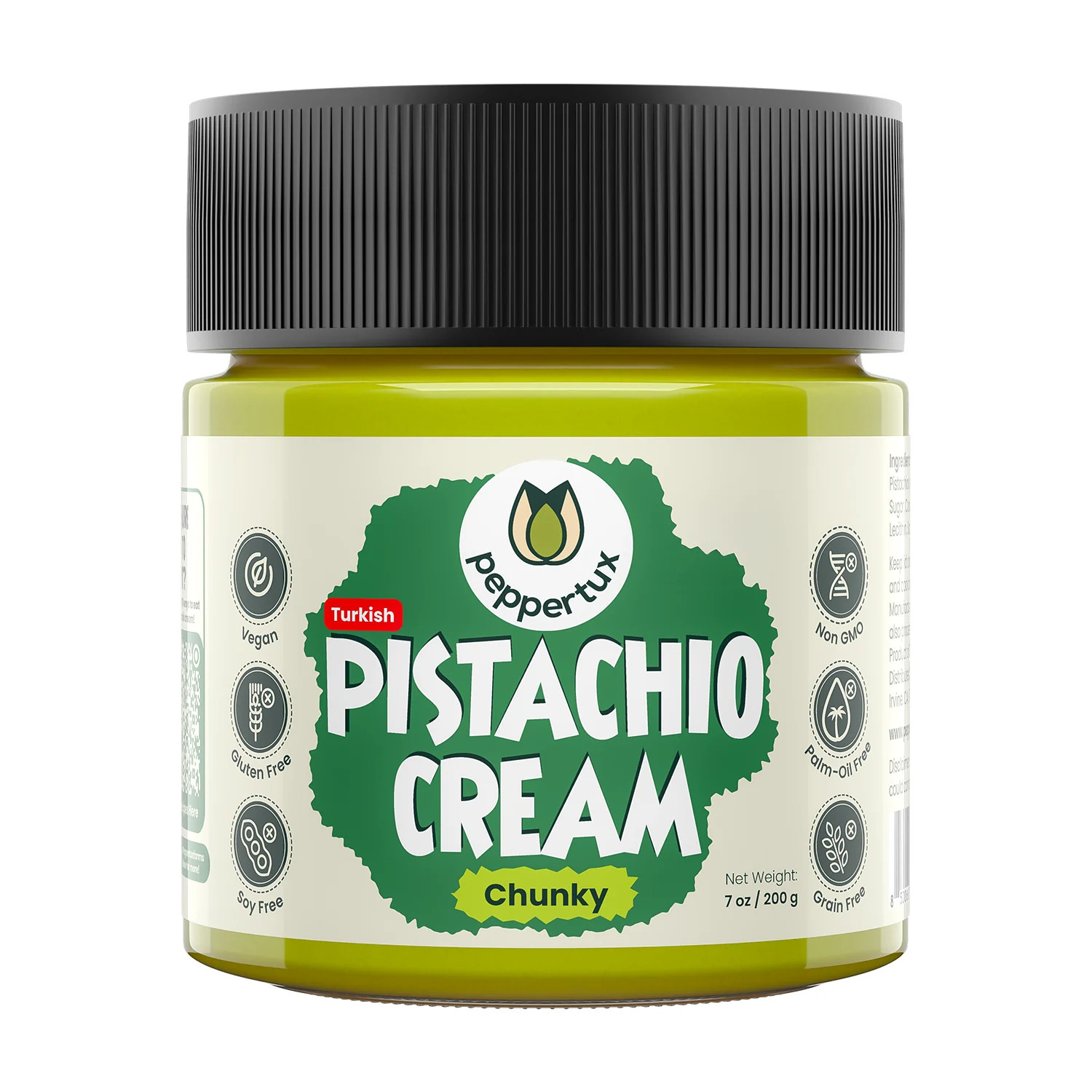 Peppertux Vegan Pistachio Cream - Best Pistachio Spread for Dubai Chocolate | Peppertux