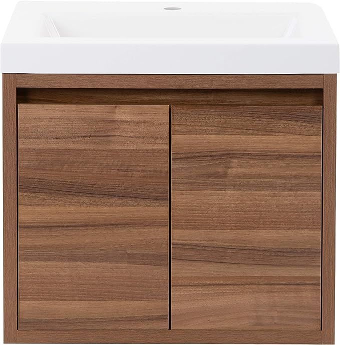 Spring Mill Cabinets Kelby Bathroom Vanity with Sink, 24 Inches, Caramel Mist | Amazon (US)