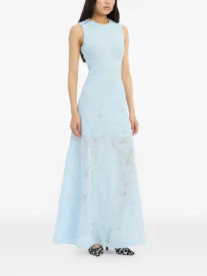 ROTATE BIRGER CHRISTENSEN floral-motif Maxi Dress | Blue | FARFETCH PH | Farfetch Global
