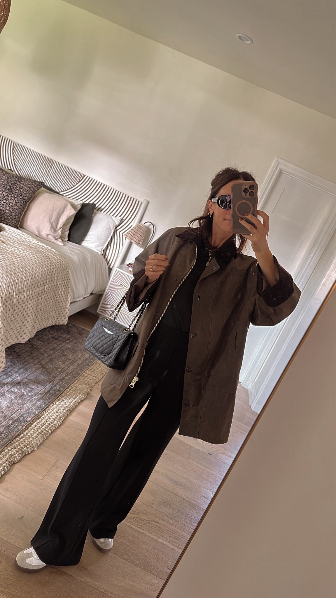 Outfit from October’s capsule 
Oversized barn jacket (wearing Xs and its roomy)

#LTKPetite #LTKOver40