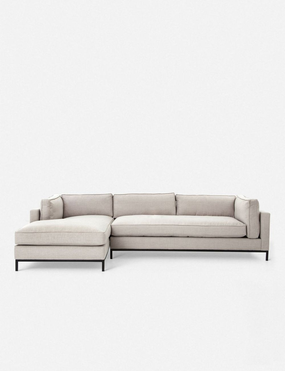 Fritzie Left-Facing Sectional Sofa, Natural | Lulu and Georgia 