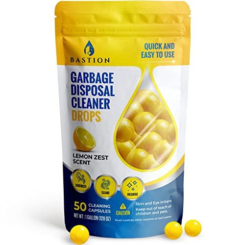 Garbage Disposal Cleaner and Deodorizer Drops- [[50-Count]] Lemon Zest Scented Kitchen Sink Fresh... | Amazon (US)