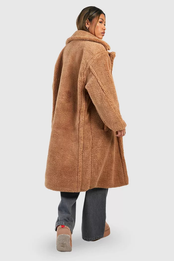 Oversized Teddy Faux Fur Coat | boohoo (US & Canada)
