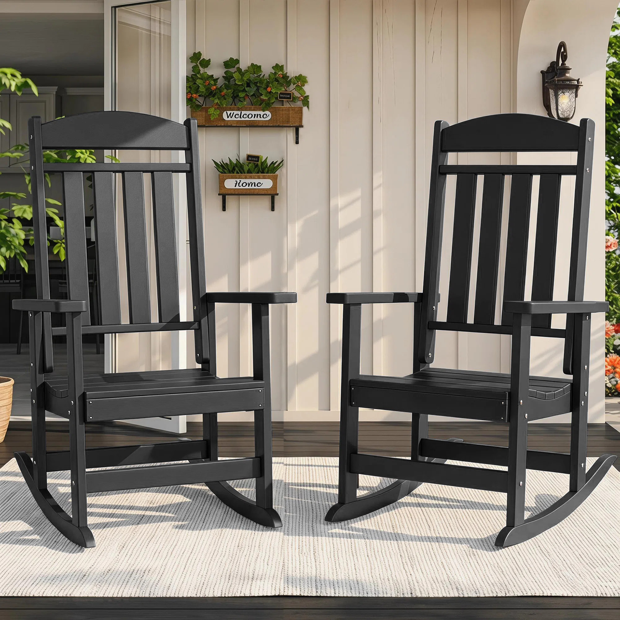 Red Barrel Studio® Oxing HDPE Outdoor Rocking Chair & Reviews | Wayfair | Wayfair North America