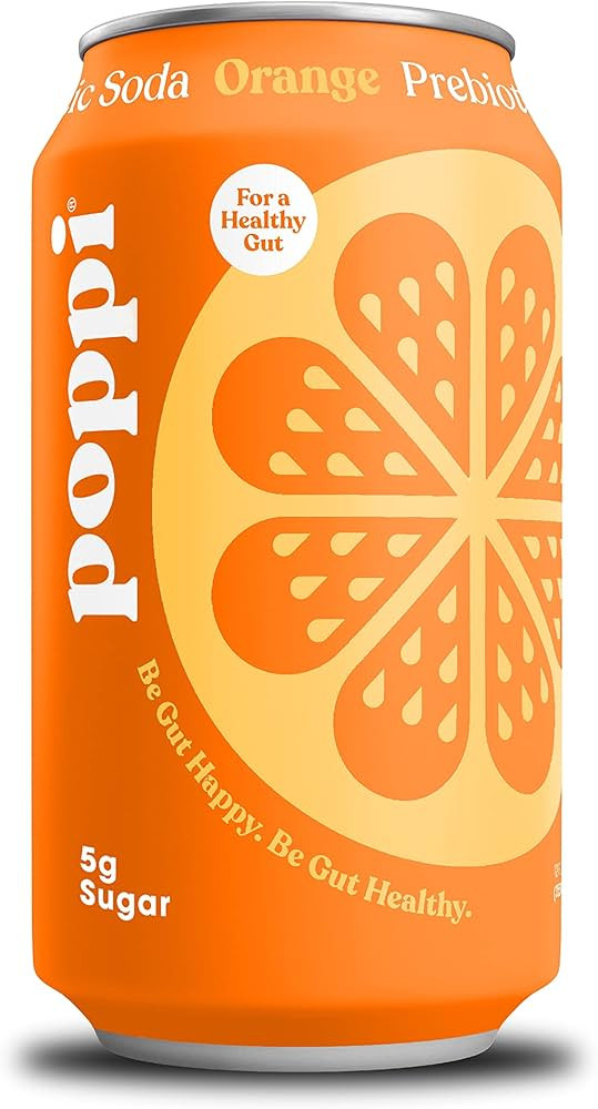 POPPI Sparkling Prebiotic Orange Soda w/ Gut Health & Immunity Benefits, Beverages made with Appl... | Amazon (US)